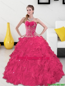 Luxurious Sweetheart Sweet 16 Dresses with Appliques and Ruffles