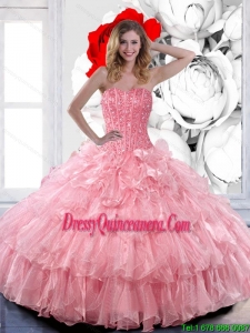 Perfect Sweetheart 2015 Sweet 15 Dresses with Ruffled Layers