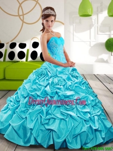 Vintage Sweetheart Quinceanera Dresses with Appliques and Pick Ups