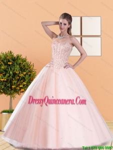 2015 Luxurious Ball Gown Quinceanera Dresses with Beading
