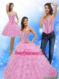New Style Beading and Ruffles Sweetheart 2015 Quinceanera Dresses