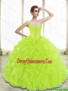 Exclusive Spring Green Spring Green Quince Dresses with Appliques