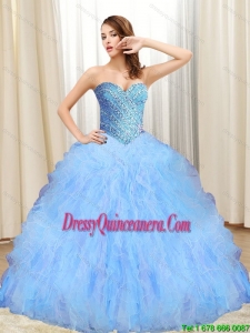 Luxurious Beading and Ruffles 2015 Quinceanera Dresses in Multi Color