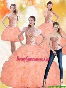 Pretty 2015 Sweetheart Quinceanera Dresses with Beading and Pick Ups