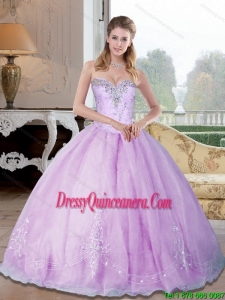 New Style Sweetheart 2015 Quinceanera Dresses with Beading and Appliques