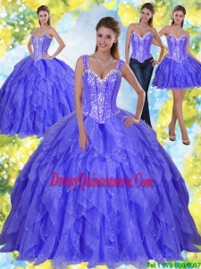 Perfect Beading and Ruffles 2015 Sweet 15 Dresses in Lavender