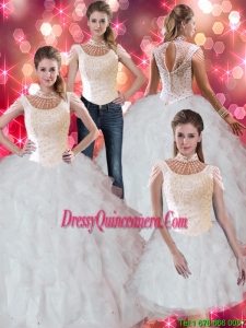 Sophisticated Ruffles and Beaded Exclusive Quinceanera Dresses for 2015