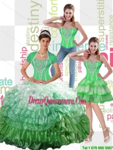 Wonderful 2015 Ball Gown Luxurious Sweet 16 Dresses with Ruffled Layers