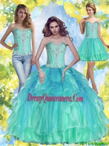 2015 Inexpensive Ball Gown Sweetheart Luxurious Sweet 16 Dresses with Beading