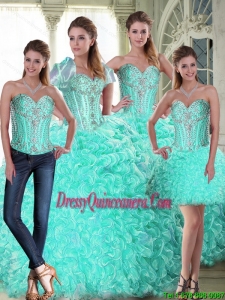 Latest Brush Train New Style Quinceanera Dresses with Beading and Ruffles