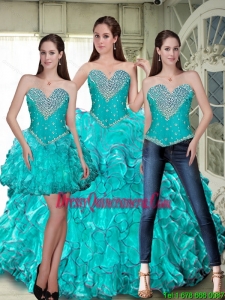 Luxurious Lace Up New Style Quinceanera Dresses with Beading and Ruffles