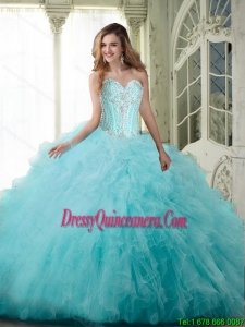 Popular Ball Gown Sweetheart New Style Quinceanera Dresses with Beading and Ruffles