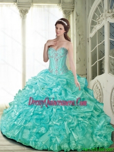 Exclusive Ball Gown Perfect Sweet 15 Dresses with Beading for 2015