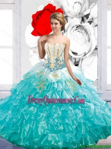 Exquisite Floor Length Pretty Quinceanera Dresses with Beading and Ruffles