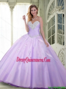 Sturning Beaded and Appliques Vintage Quinceanera Dresses in Lavender