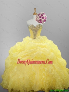 2015 Winter Pretty Sweetheart Beaded Quinceanera Dresses with Ruffled Layers