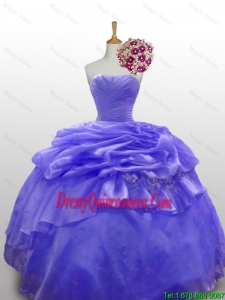New Style Beaded and Paillette Quinceanera Dresses with Ruffled Layers for 2015 Fall