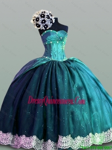 2015 Fall Perfect Sweetheart Quinceanera Dresses with Lace
