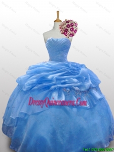 2015 Fall Elegant Strapless Quinceanera Dresses with Paillette and Ruffled Layers