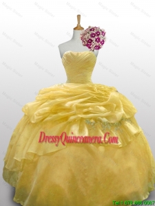 2015 Fall Top Seller Ball Gown Quinceanera Dresses with Appliques Layers