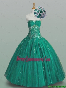 2015 Winter New Style Strapless Quinceanera Dresses with Beading and Appliques