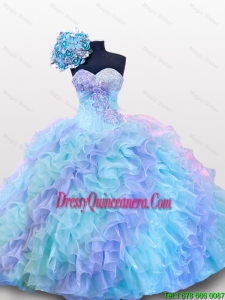 Elegant Beading and Sequins Sweetheart Quinceanera Dresses for 2015 Fall