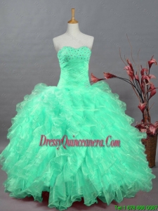 Perfect Sweetheart Quinceanera Dresses with Beading and Ruffles for 2015 Winter