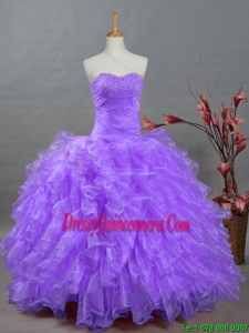 New Arrival 2016 Summer Ball Gown Sweetheart Beading Quinceanera Dresses