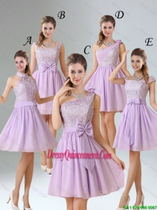 2016 New Style A Line Chiffon Dama Dresses in Lavender