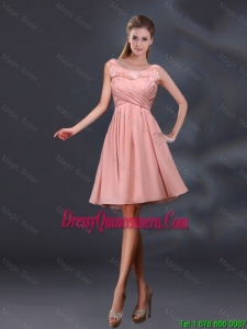 Beautiful Bateau A Line Dama Dresses with Appliques and Ruching