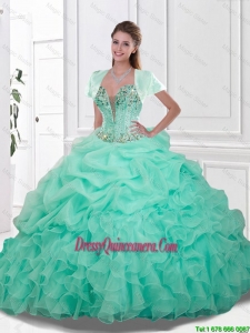Beautiful Sweetheart New Style Quinceanera Gowns with Beading and Ruffles