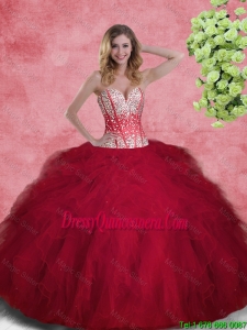 New Style Ball Gown Sweetheart Quinceanera Gowns with Beading and Ruffles