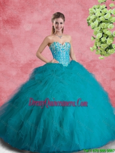 New Style Beaded Sweetheart Quinceanera Dresses with Ruffles