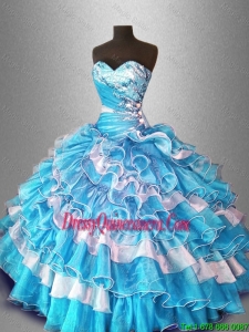 2016 Ball Gown Popular Sweet 16 Dresses with Beading and Ruffles