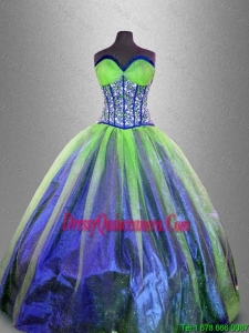 2016 Popular Ball Gown Sweet 16 Gowns with Beading and Ruffles