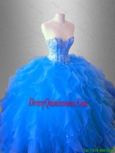 2016 Ruffles and Beaed Classical Quinceanera Dresses with Sweetheart