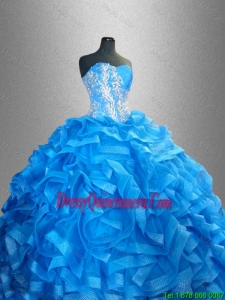 2016 Hot Sale Romantic Sweetheart Quinceanera Dresses with Beading and Ruffles