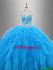 Fashionable New Arrivals Latest Beaded Organza Quinceanera Dresses with Ruffles