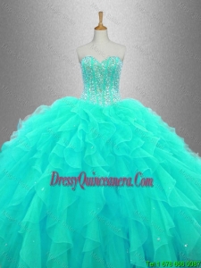 Hot Sale Ball Gown Elegant Sweet 16 Dresses with Beading and Ruffles