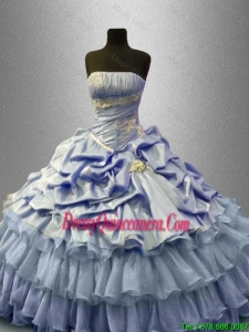 Lovely Perfect Beautiful Ruffled Layers Sweet 16 Gowns with Pick Ups