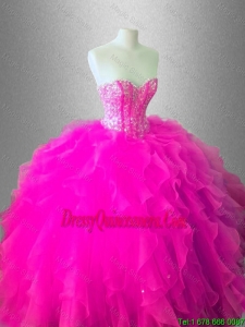 New Style Beautiful Fashionable Ball Gown Ruffles Sweet 16 Gowns with Beading