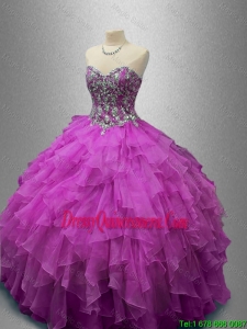Pretty Classical Elegant Ball Gown Sweet 16 Dresses with Beading and Ruffles
