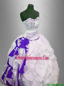 New Style Fashionable Beaded and Pick Ups Quinceanera Gowns in Multi Color