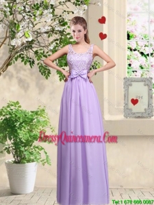 Beautiful Scoop Dama Dresses with Lace and Bowknot