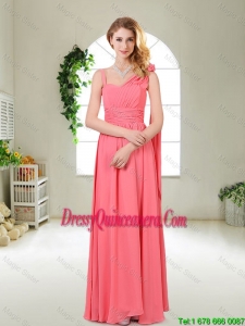 Luxurious Asymmetrical Dama Dresses in Watermelon Red