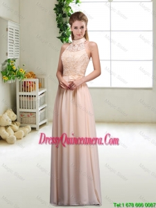 Elegant Laced and Bowknot Dama Dresses with Halter Top