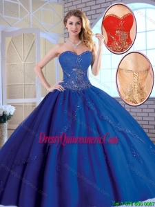 Exclusive Royal Blue 2016 Quinceanera Dresses with Appliques