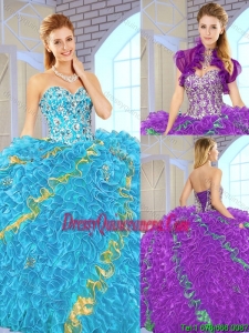 Popular 2016 Sweetheart 2016 Quinceanera Gowns in Multi Color