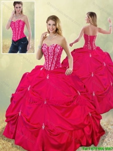 Perfect Sweetheart Beading 2016 Quinceanera Gowns in Hot Pink