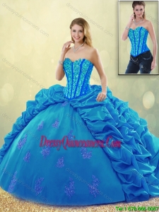 Popular Ball Gown Beading Sweet 16 Dresses with Pick Ups